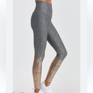 Beyond Yoga Alloy Ombre Speckled Midi Leggings